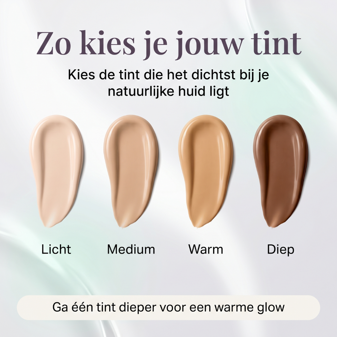 Veloris Skin Blend shade guide met tinten Licht Medium Warm en Diep