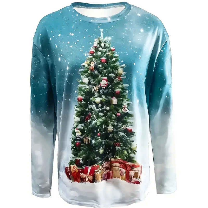 Pull de Noel Moche Motif Sapin Femme