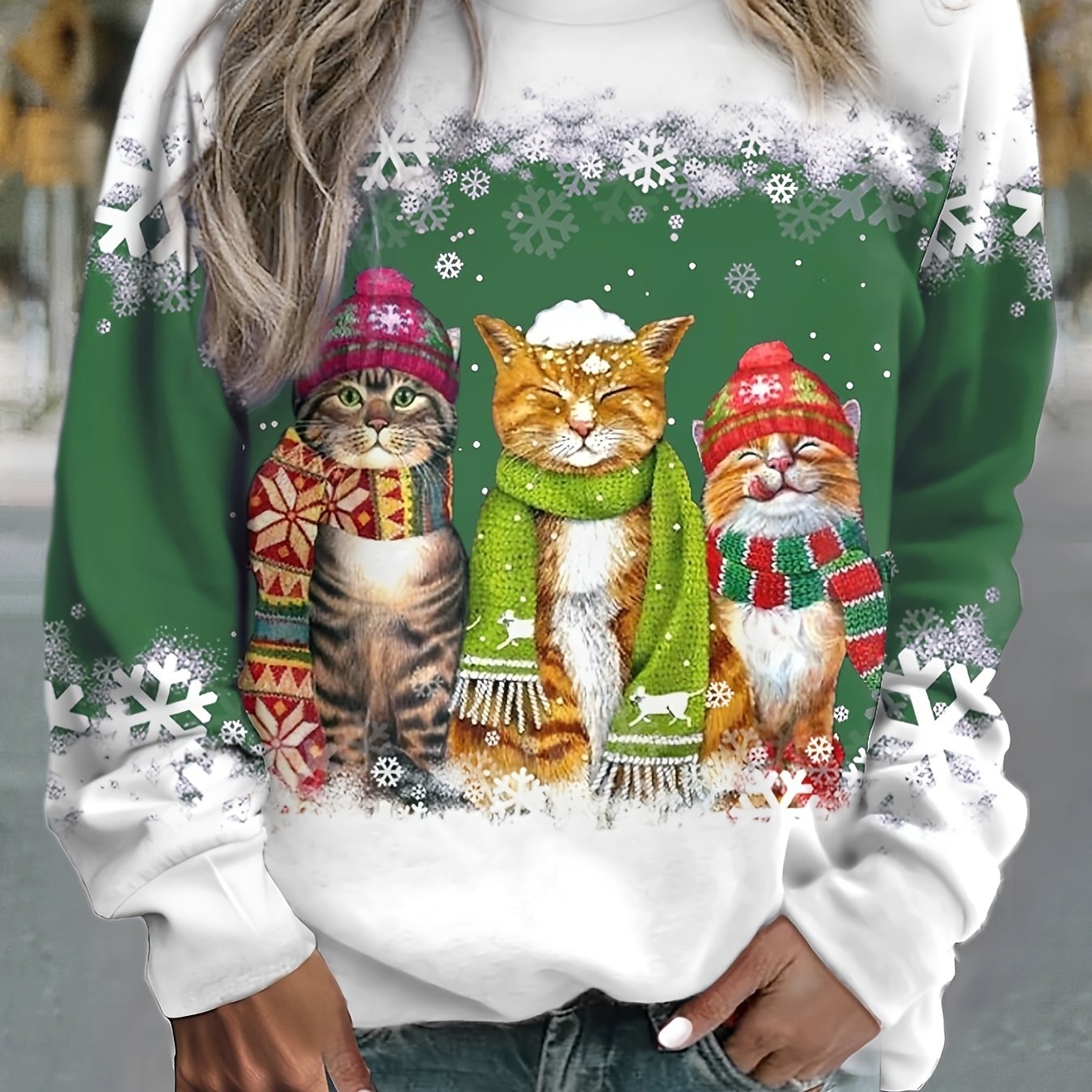 Pull Moche de Noel avec Chats